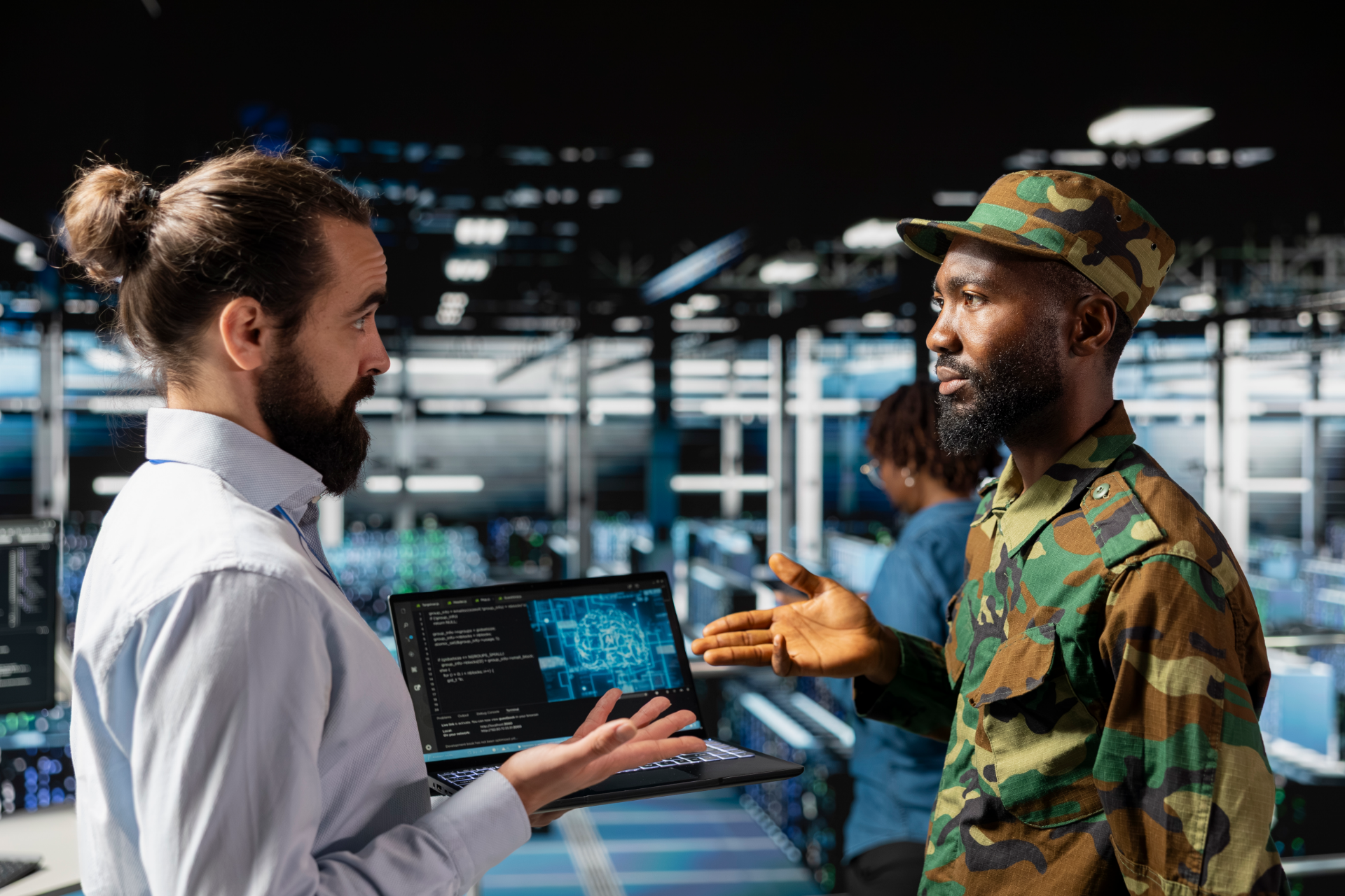 diverse-it-military-experts-data-center-supervises-autonomous-defense-systems